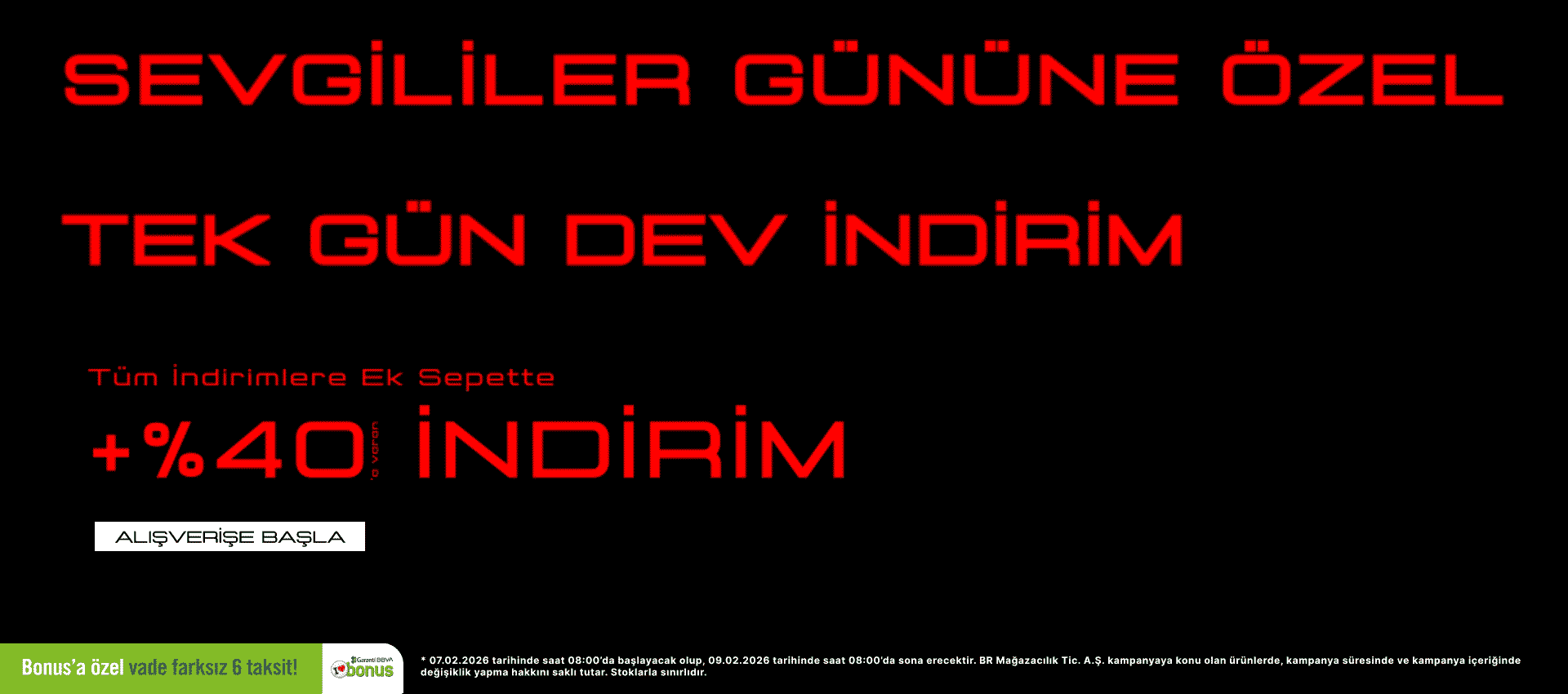 Tek Gün Dev İndirim